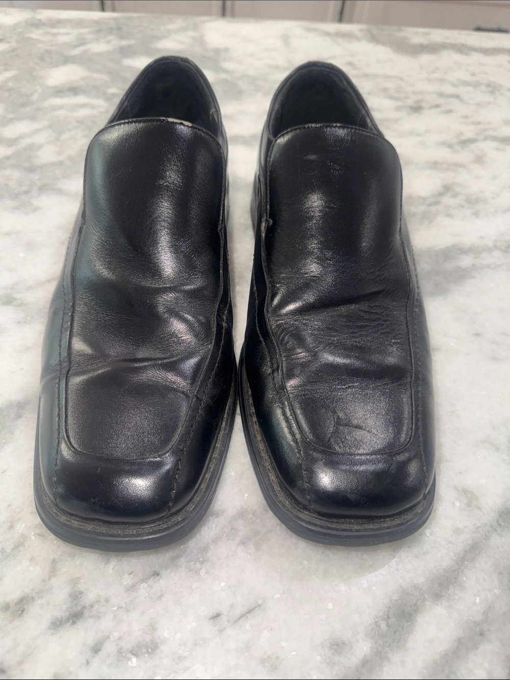 Florsheim Black Leather Slip-On Loafers